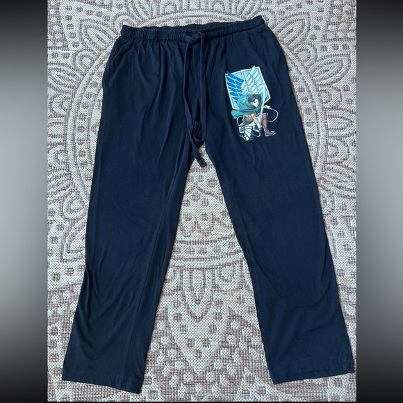 Attack on Titan Shingeki no Kyojin lounge Sweatpants Adult Unisex Anime Sz Large - Picture 1 of 11